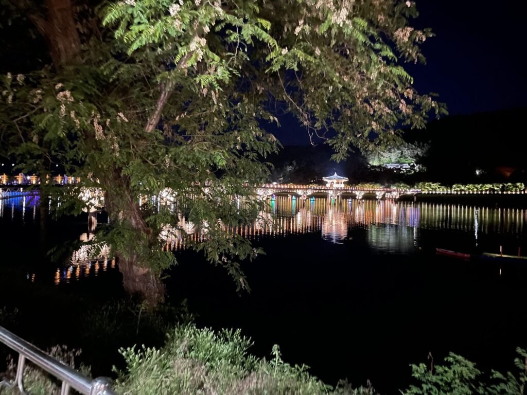 夜の月映橋