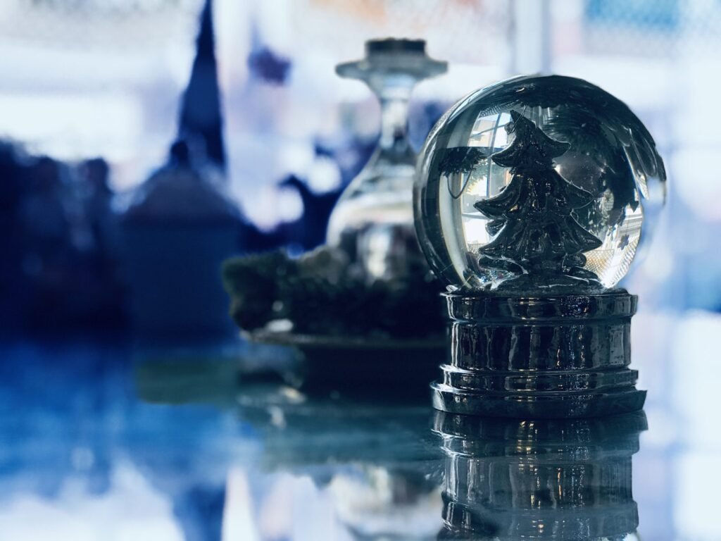 クリスマスツリーが入ったスノードーム