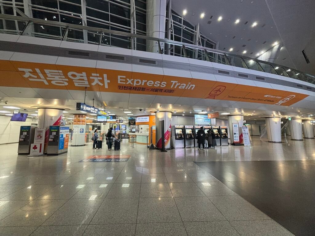 仁川空港第1ターミナル駅の空港鉄道 直通列車のりば